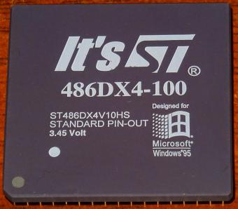 It's ST 486DX4-100 MHz CPU (ST486DX4V10HS) 3.45V Made in Canada 1995